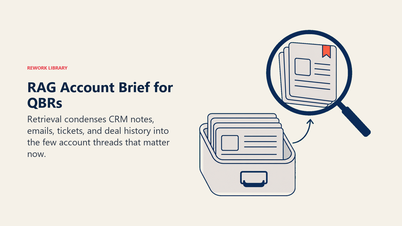 RAG account brief for QBRs retrieving the most relevant customer history from an account archive