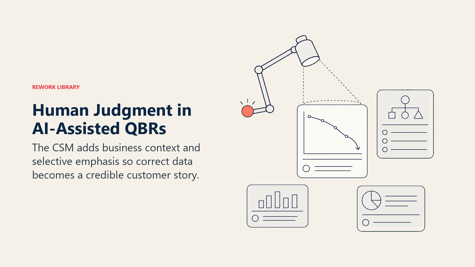Human judgment in AI-assisted QBRs spotlighting the customer context that explains a usage trend