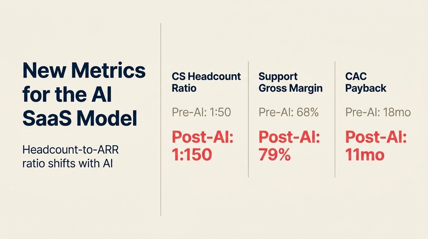 Số liệu mới cho AI SaaS Model: tỷ lệ headcount-to-ARR thay đổi với AI