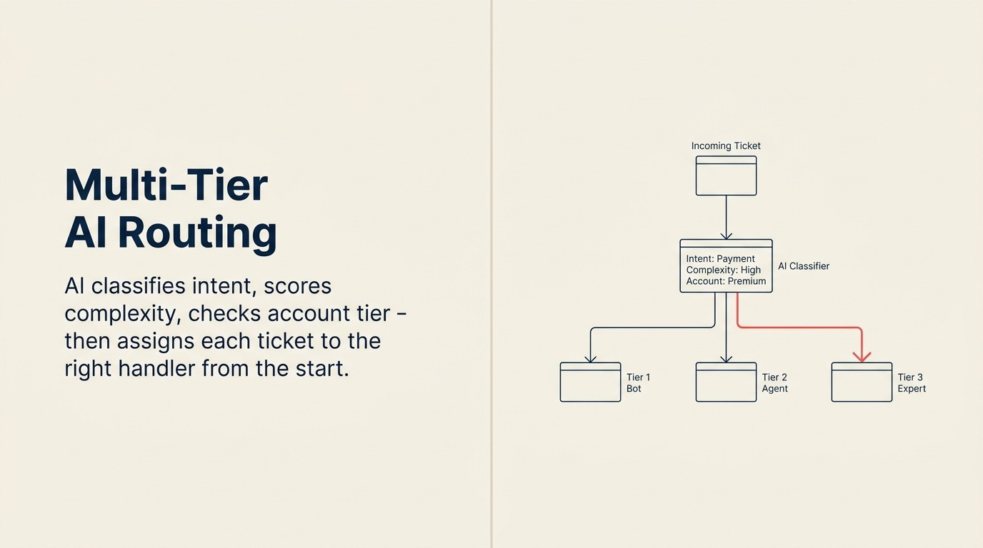 Multi-Tier AI Routing trong SaaS Help Desk