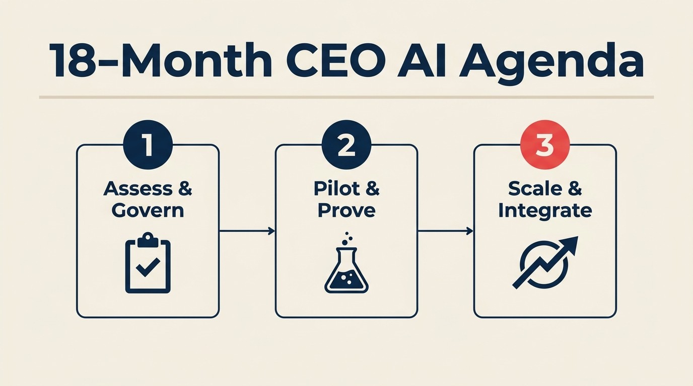 Chương trình AI 18 tháng dành cho CEO: lộ trình theo giai đoạn cho lãnh đạo cấp cao