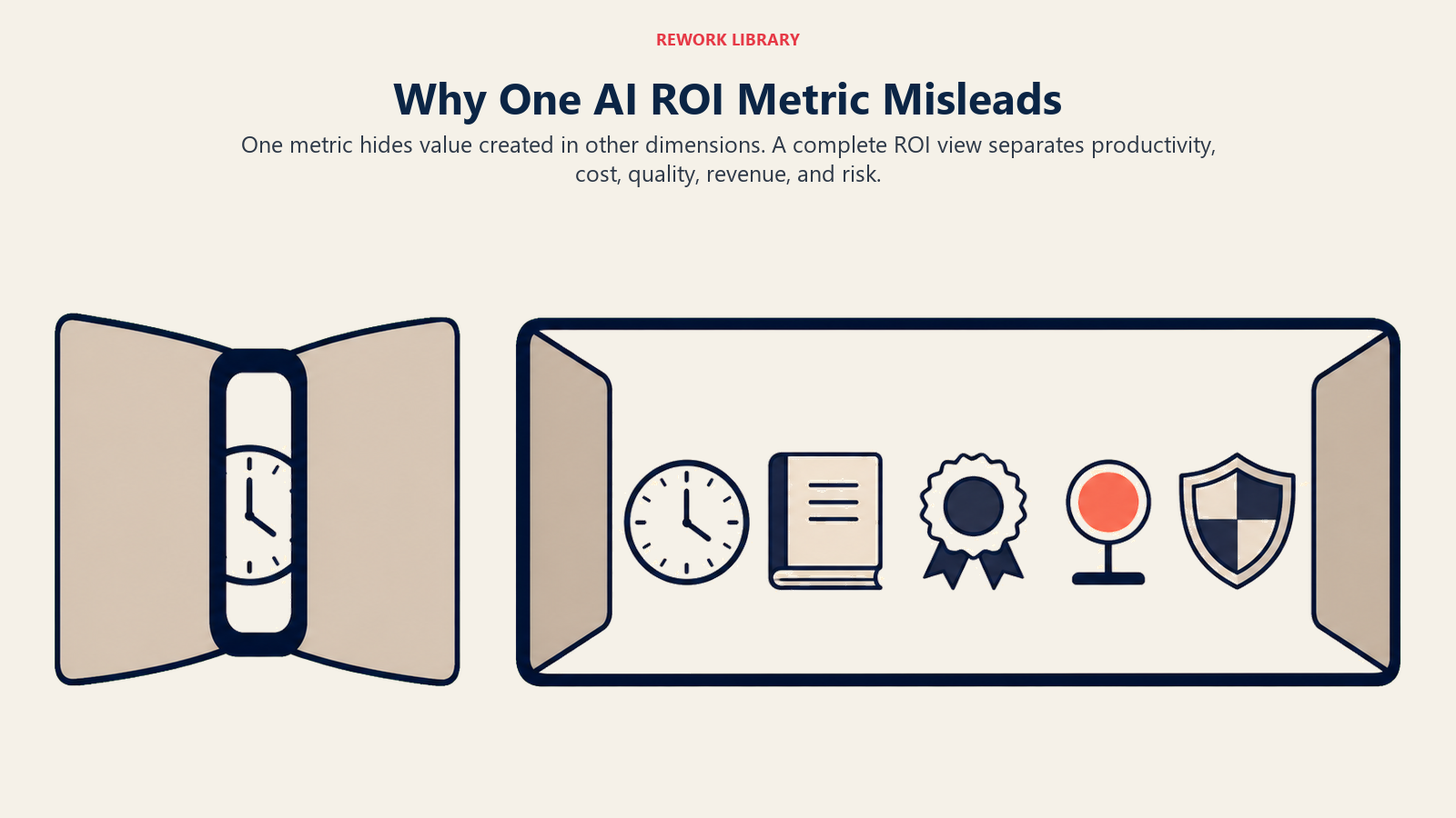 One AI ROI metric compared with a complete five-dimension value view