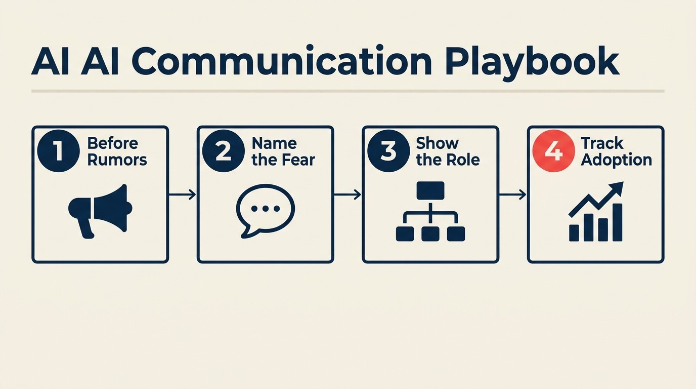 Framework communication AI 4 giai đoạn dành cho COO và CHRO