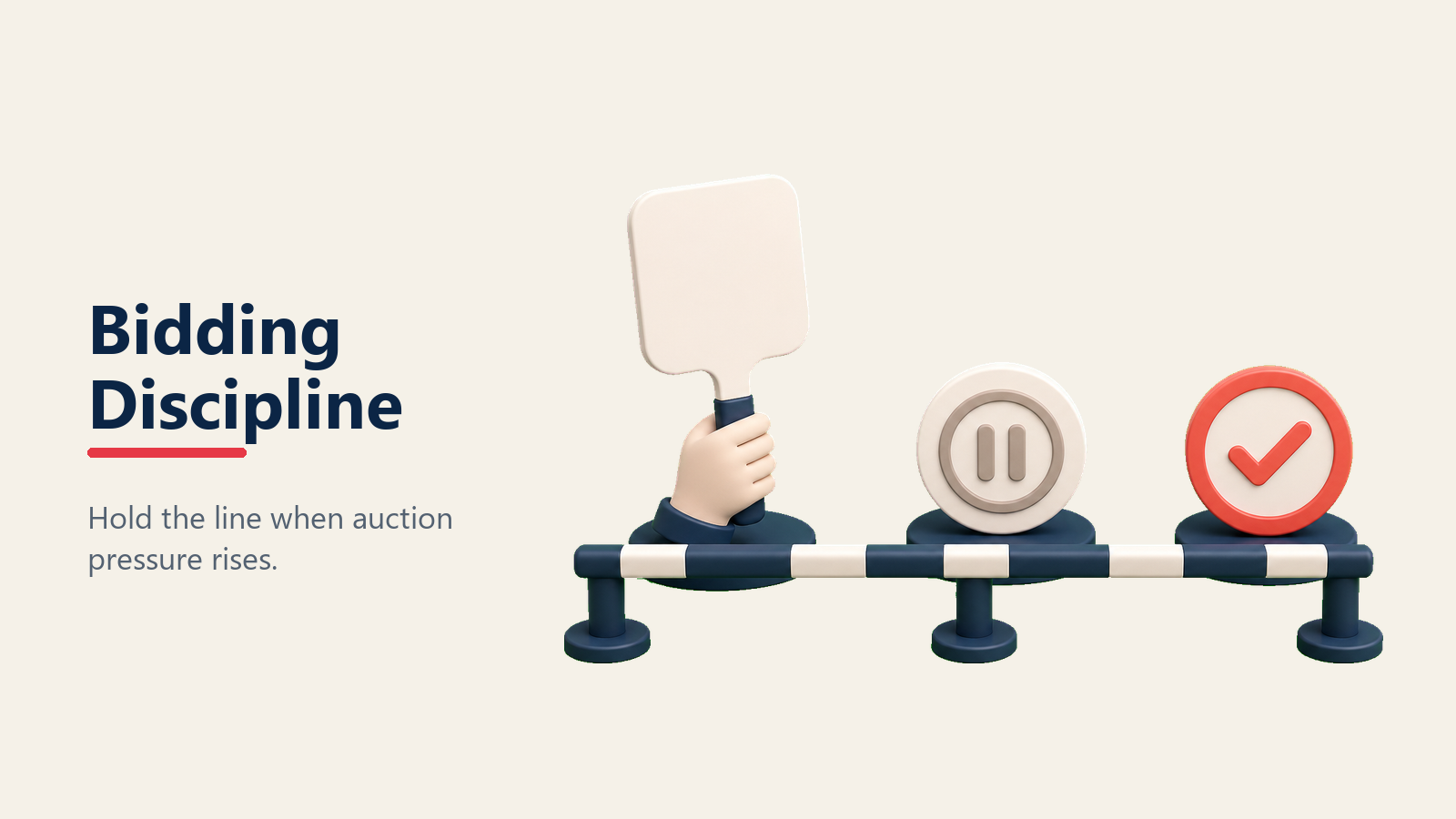 Bidding discipline and psychology in auction buying