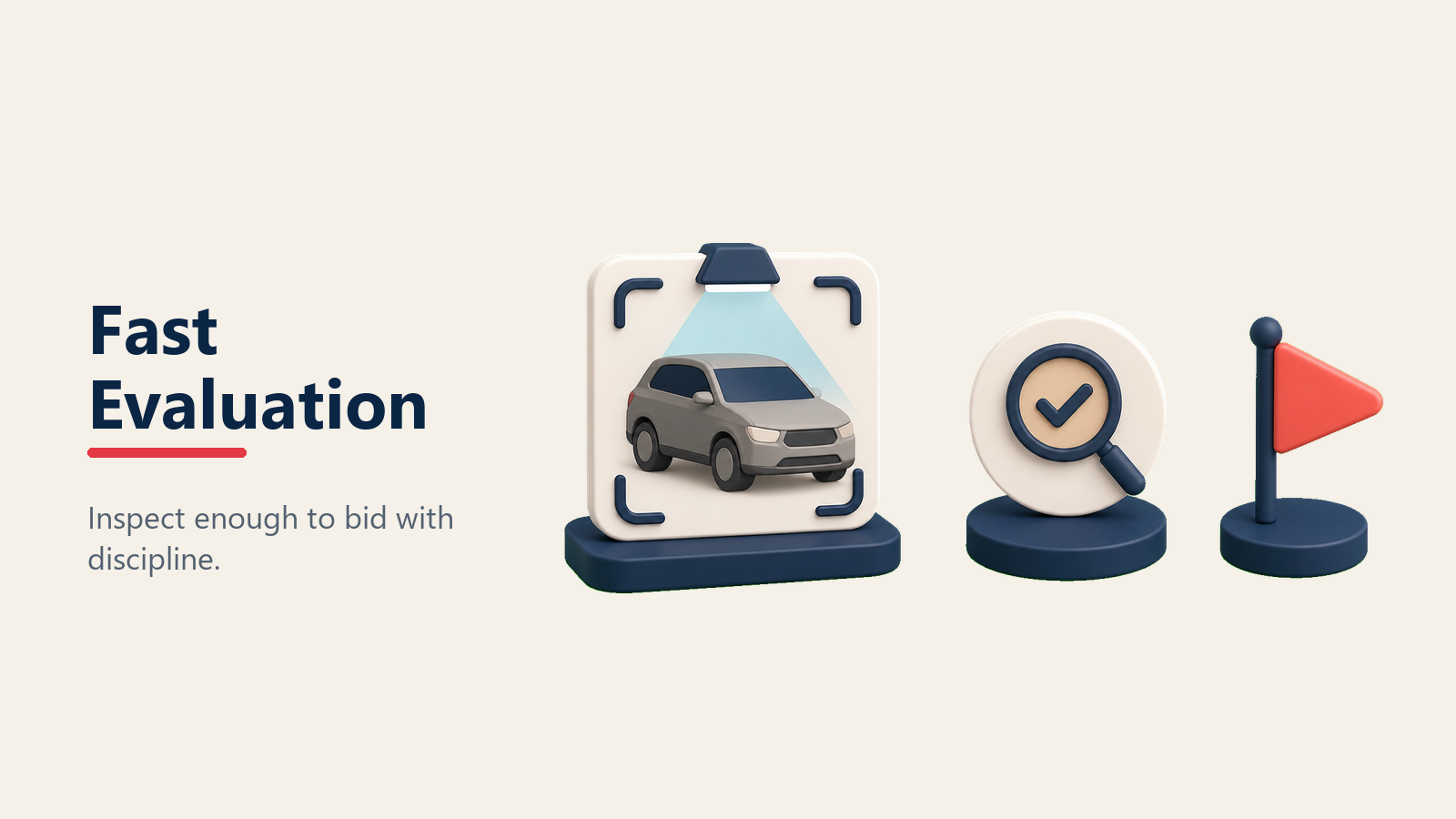 Vehicle evaluation at speed during auction buying