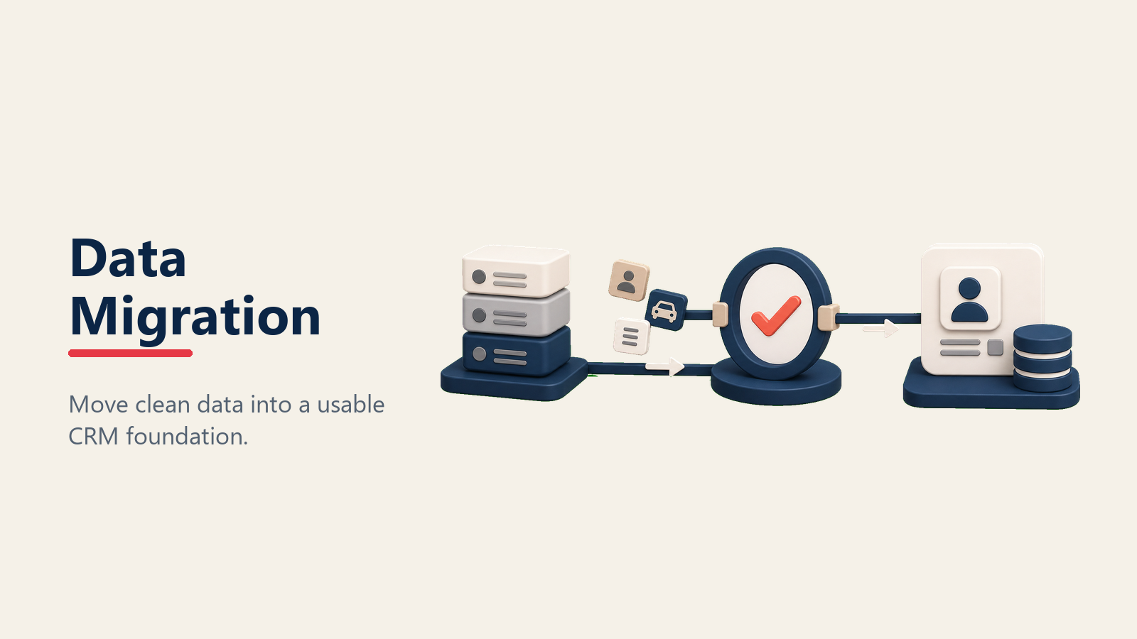 CRM data migration and system setup