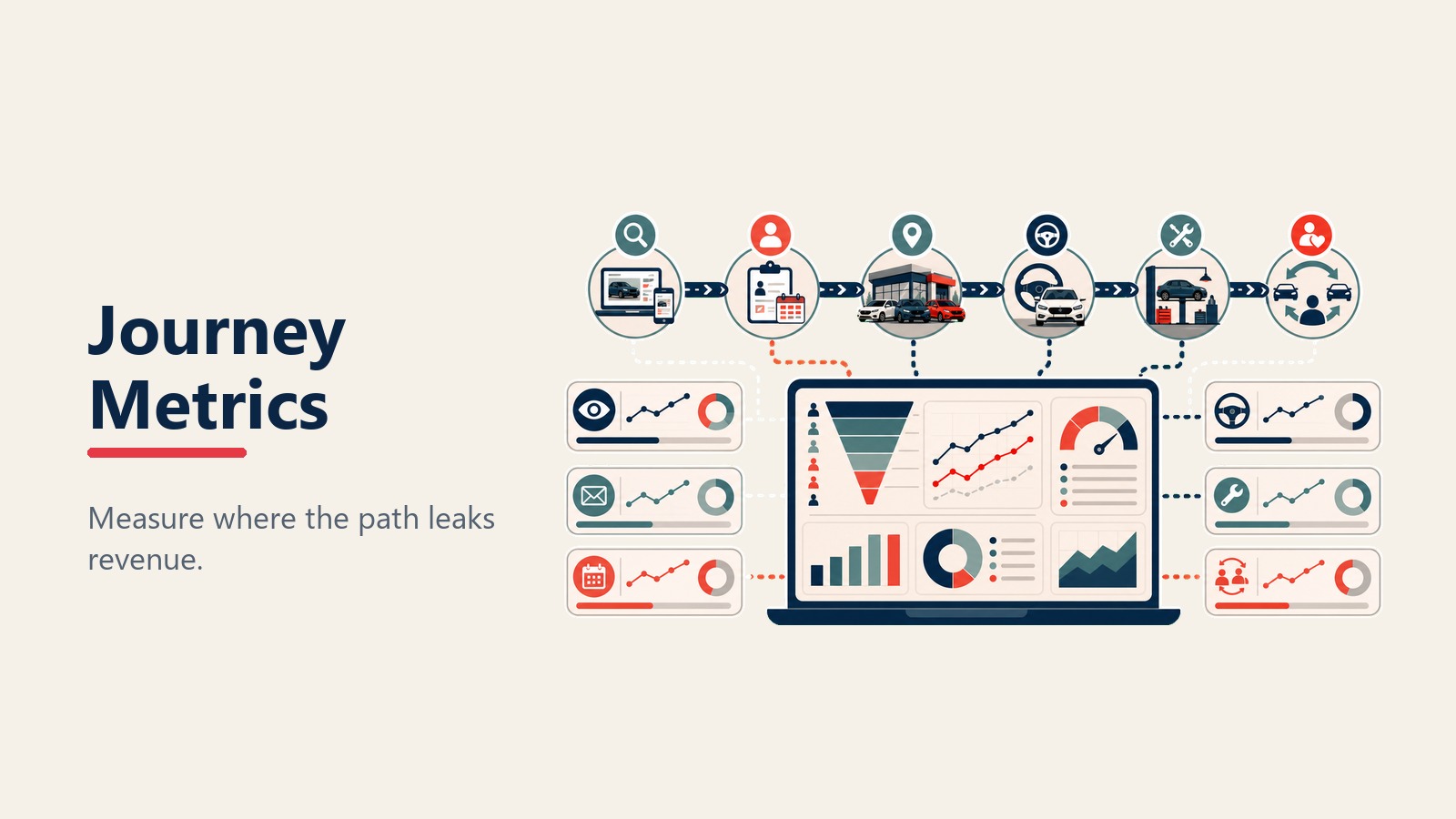 Critical automotive customer journey metrics and conversion points