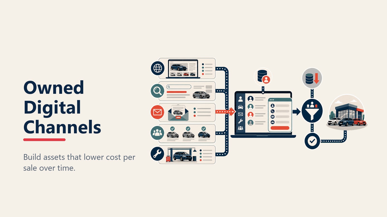 Owned digital channels for dealership lead generation
