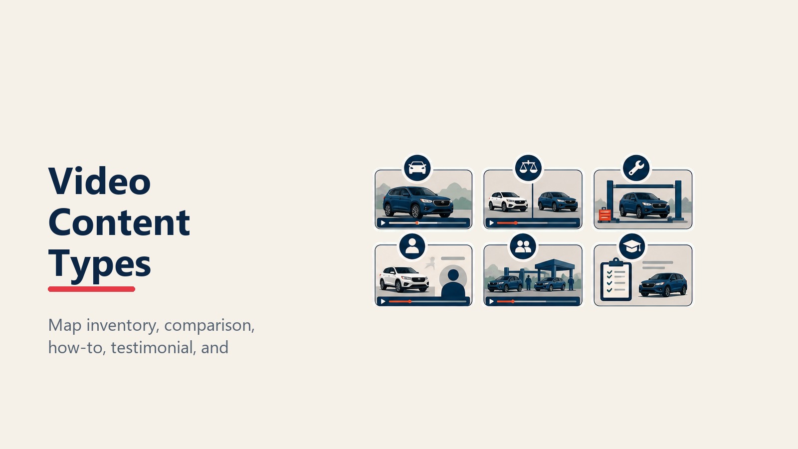 Types of automotive video content for dealership marketing
