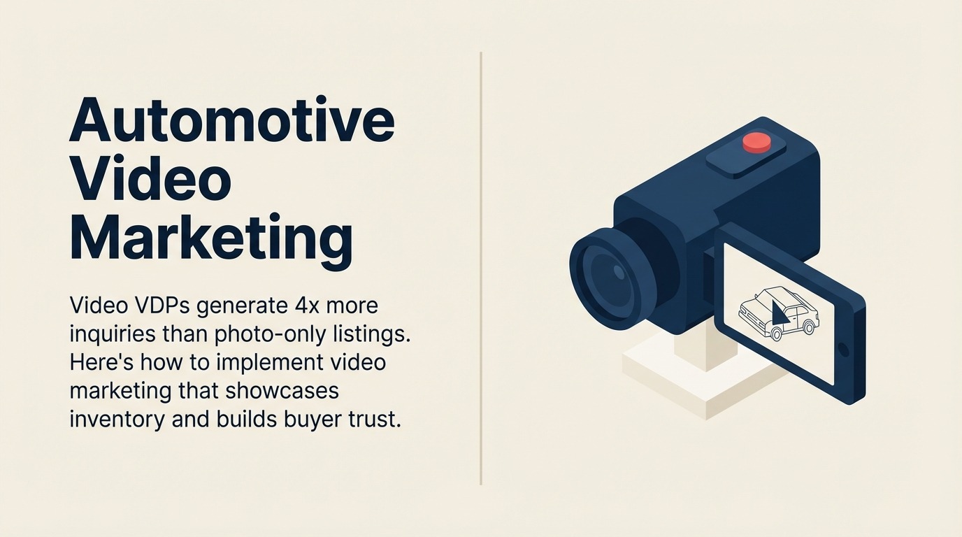 Marketing con Video Automotriz: Usar Video para Vender Más Autos y Generar Confianza - Guía 2026