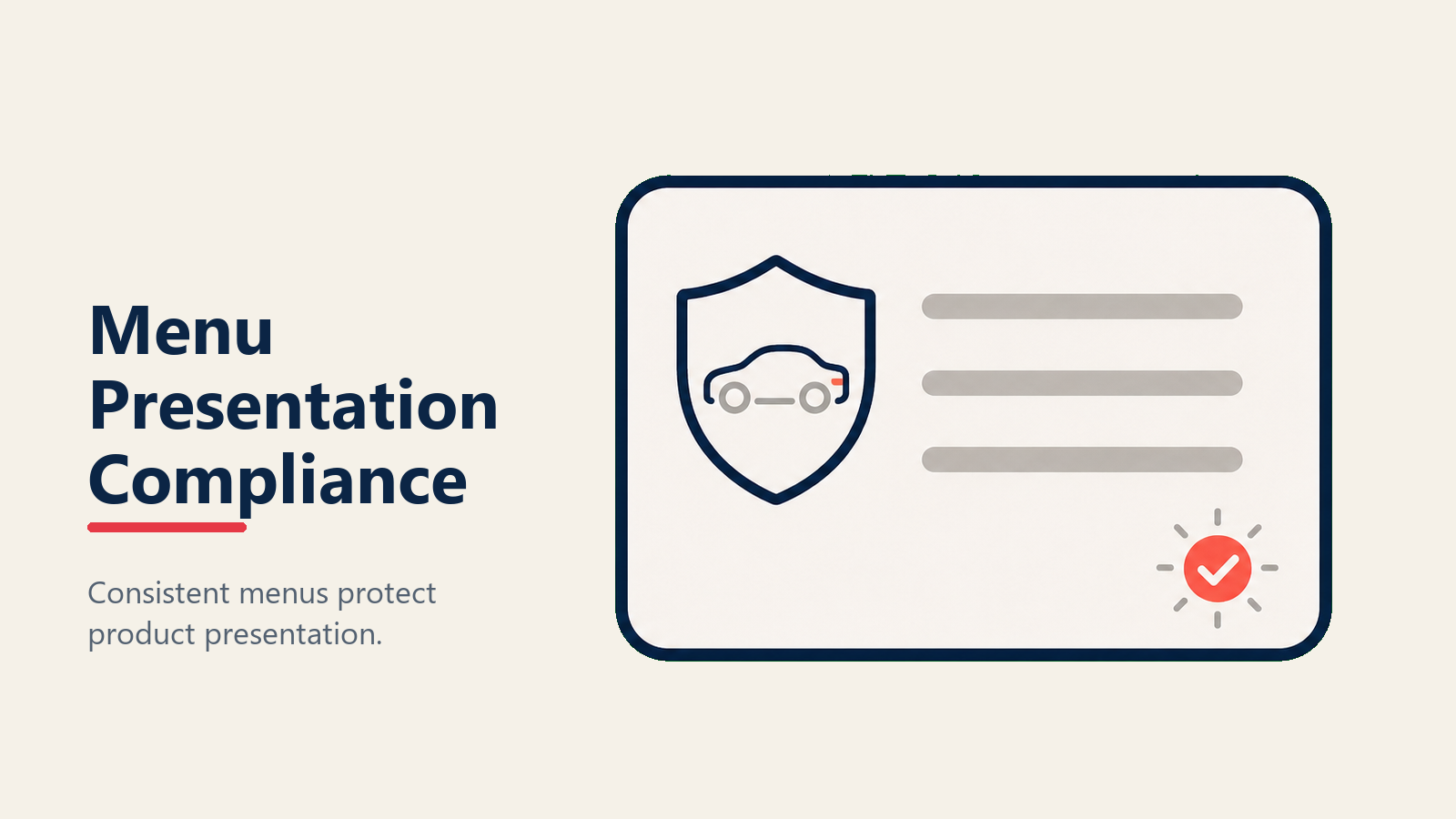 Compliance-Anforderungen für die Menüpräsentation im automobilen F&I