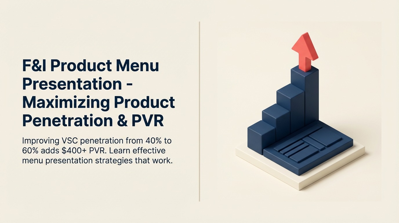 Presentación del Menú de Productos F&I - Maximizando Penetración de Productos y PVR - Guía 2026