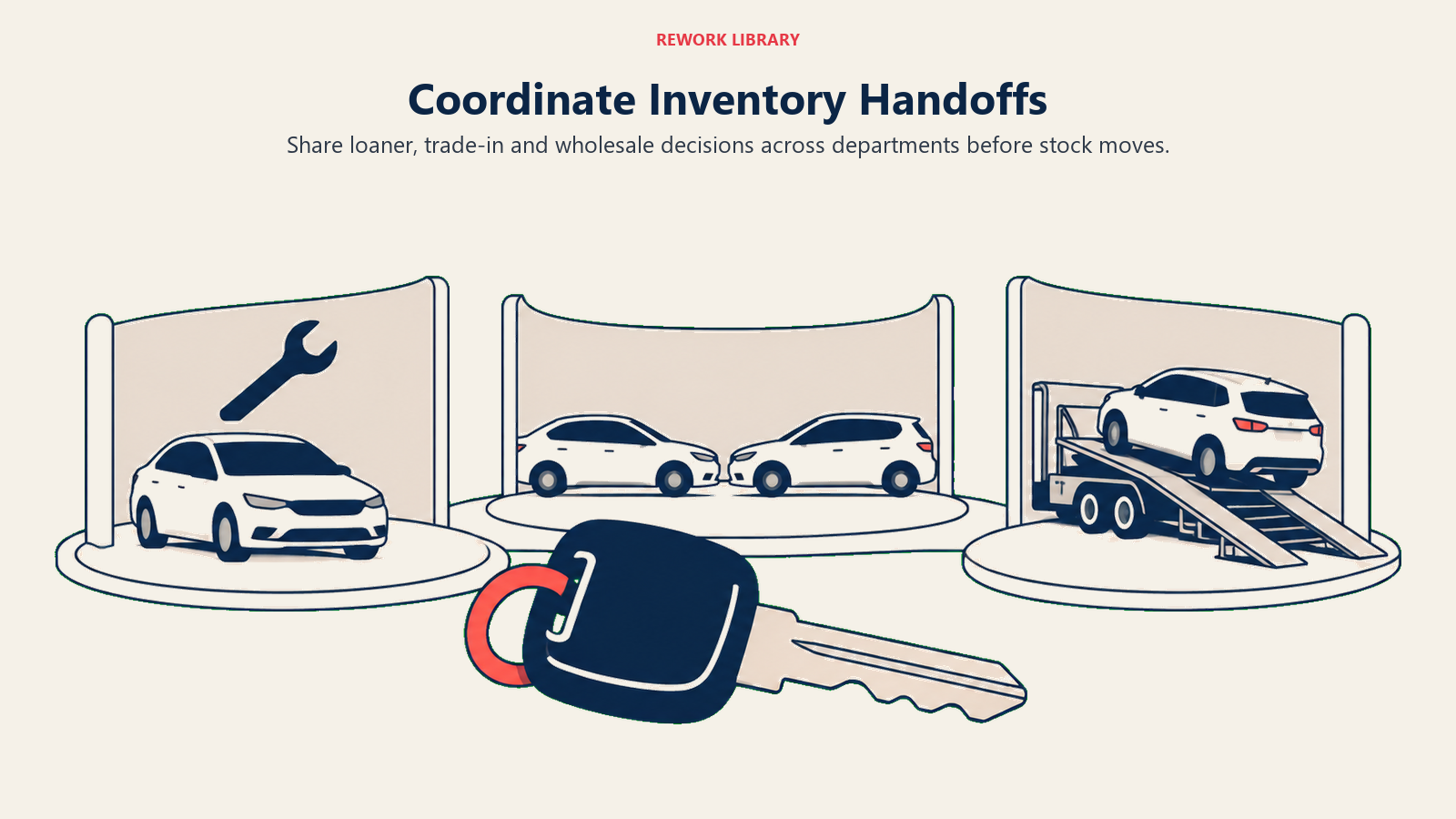 Coordinate Inventory Handoffs: Shared vehicle decisions across service, trade-ins and wholesale need a common view rather than isolated departmental targets.