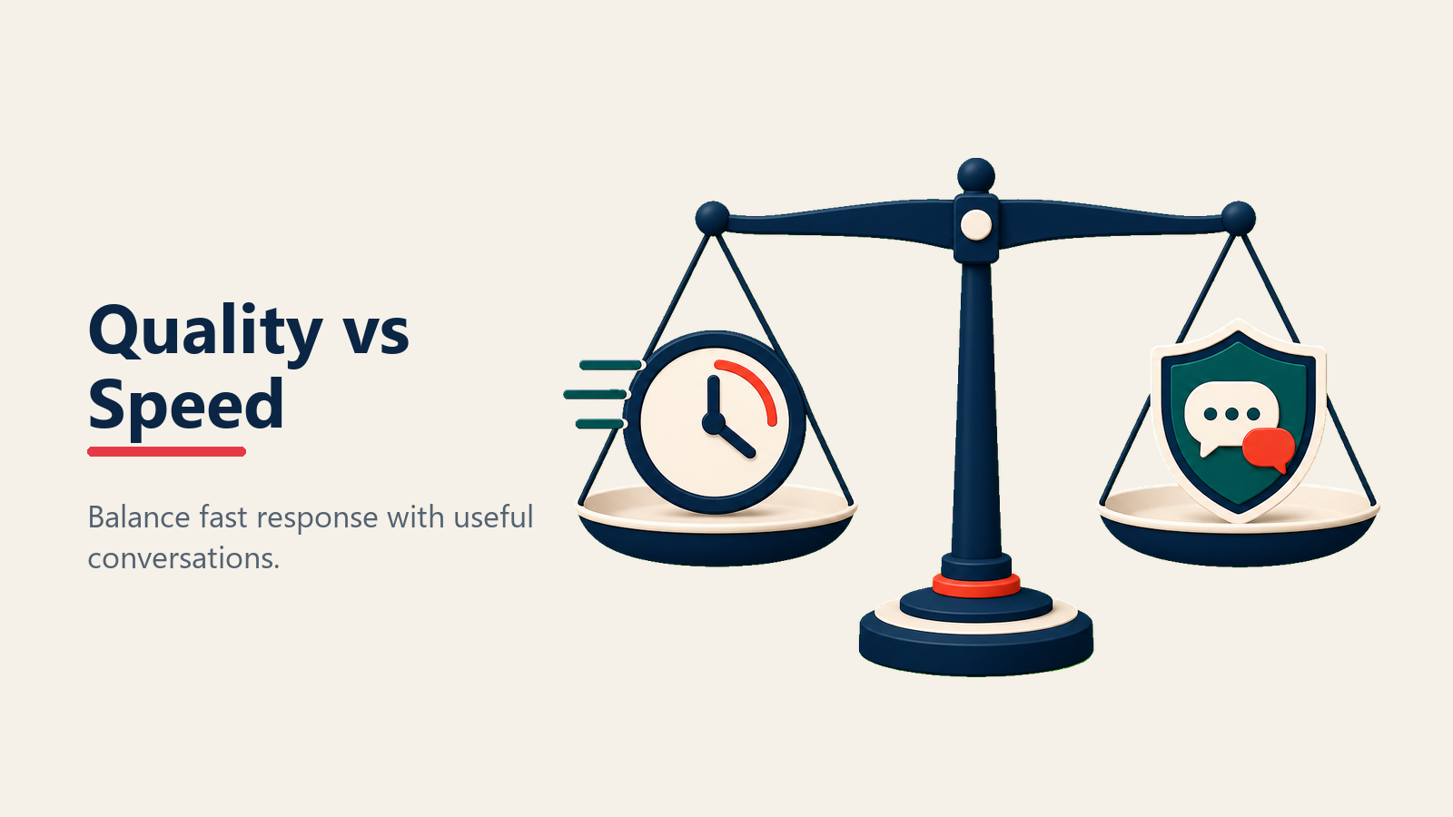 Quality and speed balance for lead response