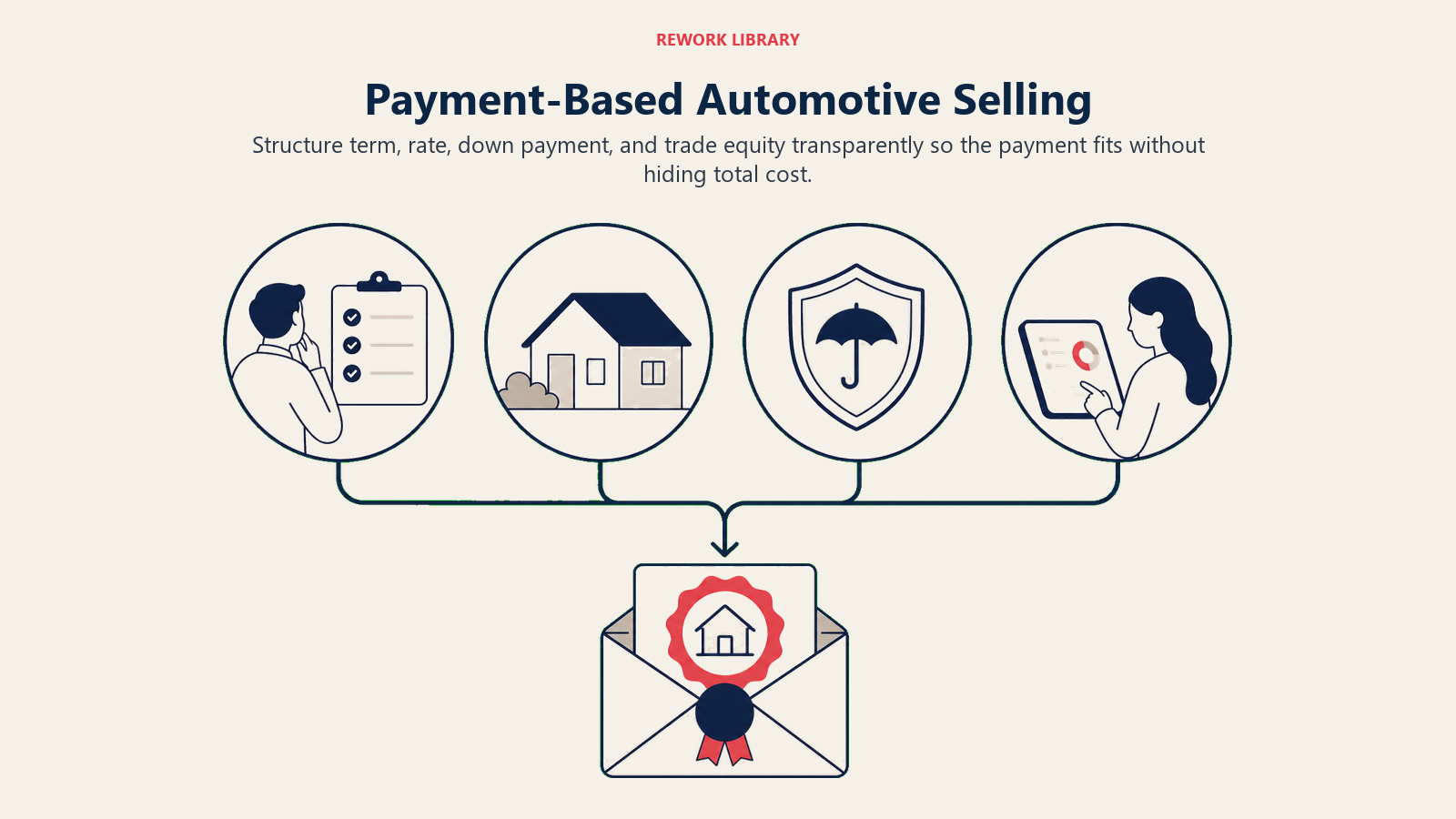Payment-Based Automotive Selling illustrated with payment structure framework