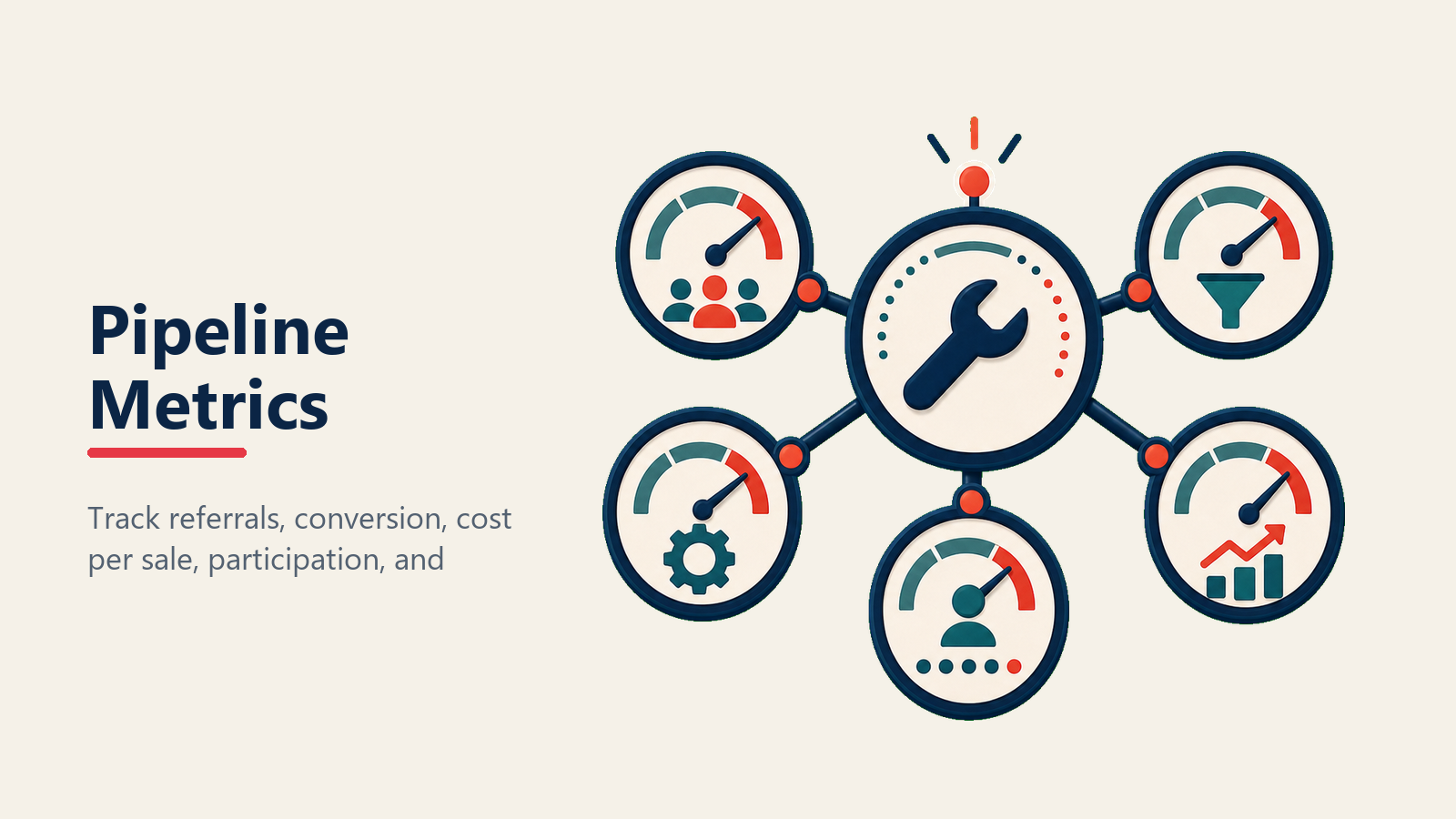 Pipeline metrics for service-to-sales performance