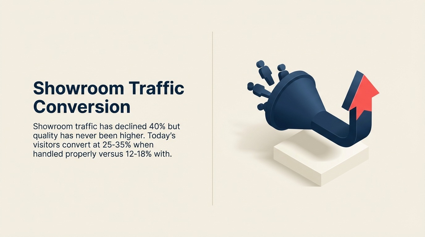 Conversión de Tráfico en Showroom: Maximizando Ventas de Tráfico Walk-In y por Cita - Guía 2026