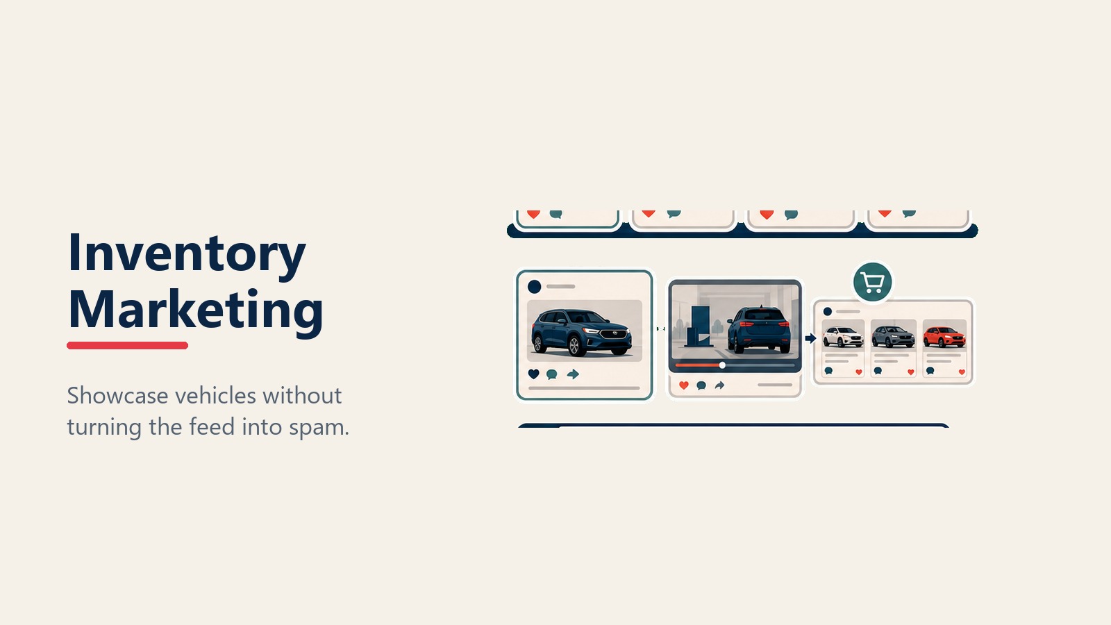 Inventory marketing on social media for dealerships