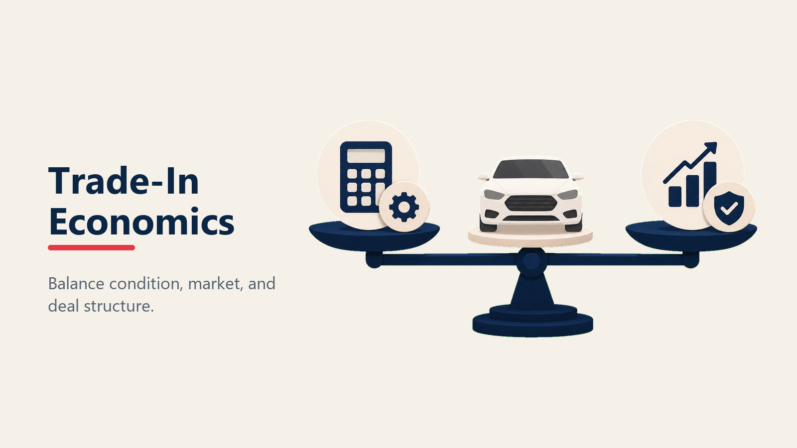 Trade-in economics balancing condition and value