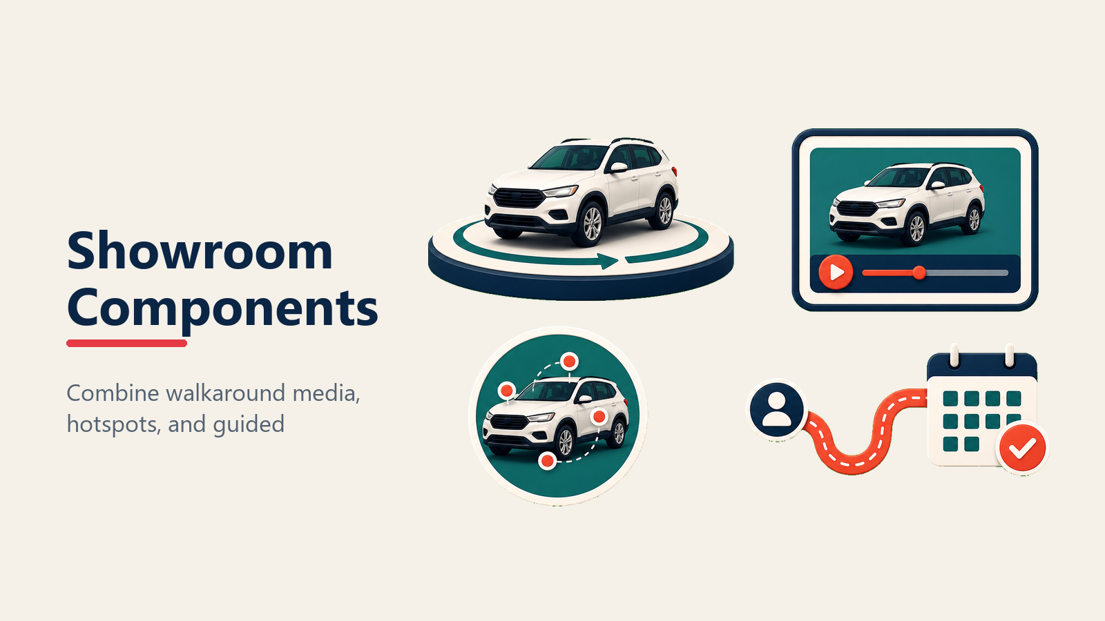 Virtual showroom components for remote vehicle discovery