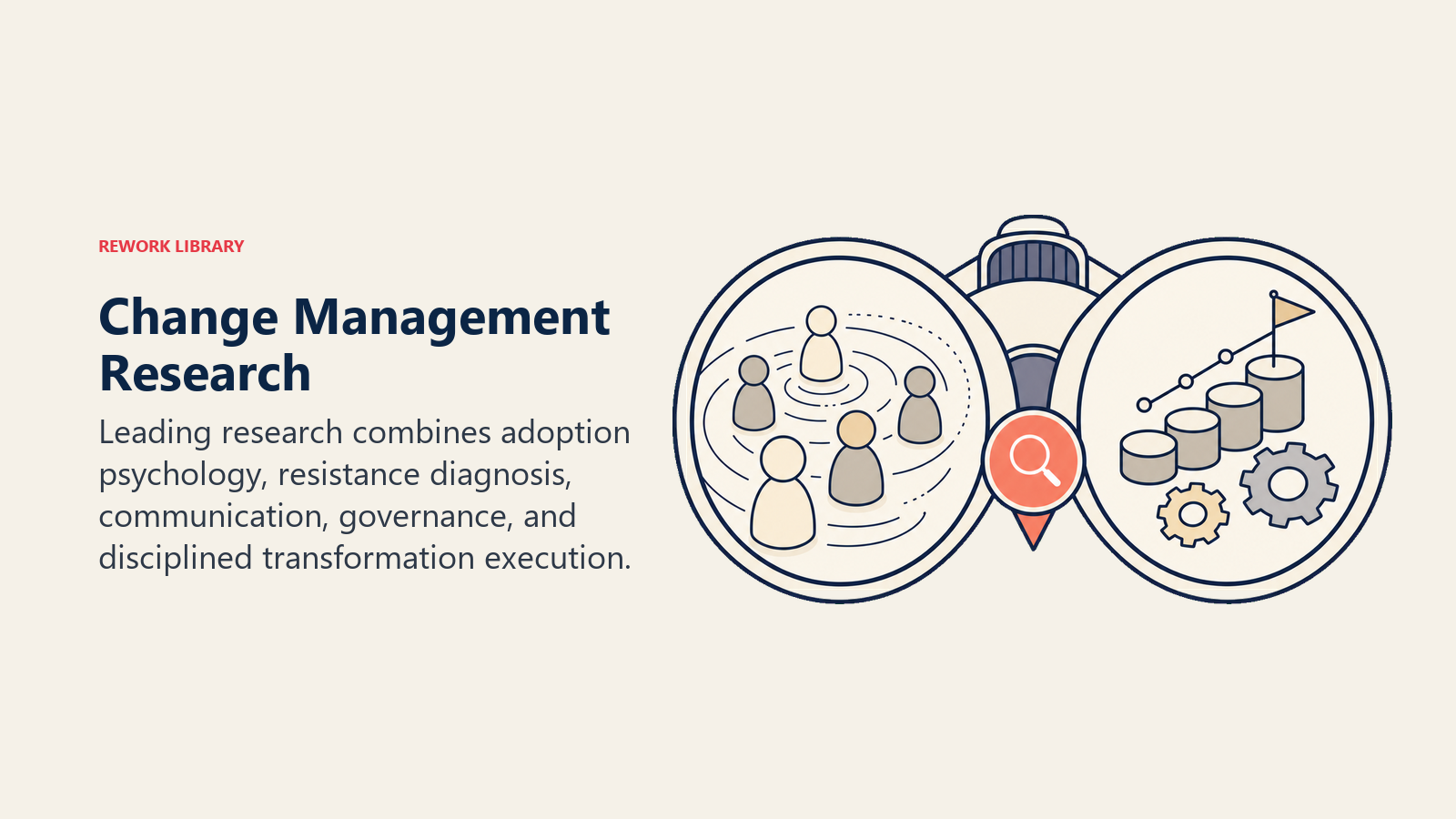 Change management research lens balancing adoption psychology with transformation execution