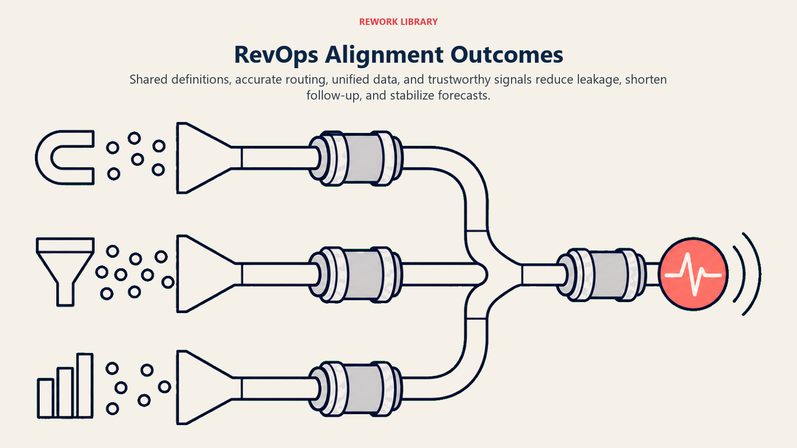RevOps alignment sealing handoffs across marketing, sales, and customer success to stabilize forecasts