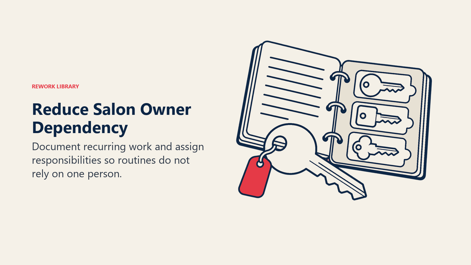 Reduce Salon Owner Dependency: Document recurring work and assign responsibilities so routines do not rely on one person.