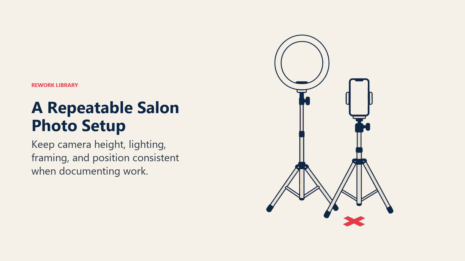 A Repeatable Salon Photo Setup: Keep camera height, lighting, framing, and position consistent when documenting work.
