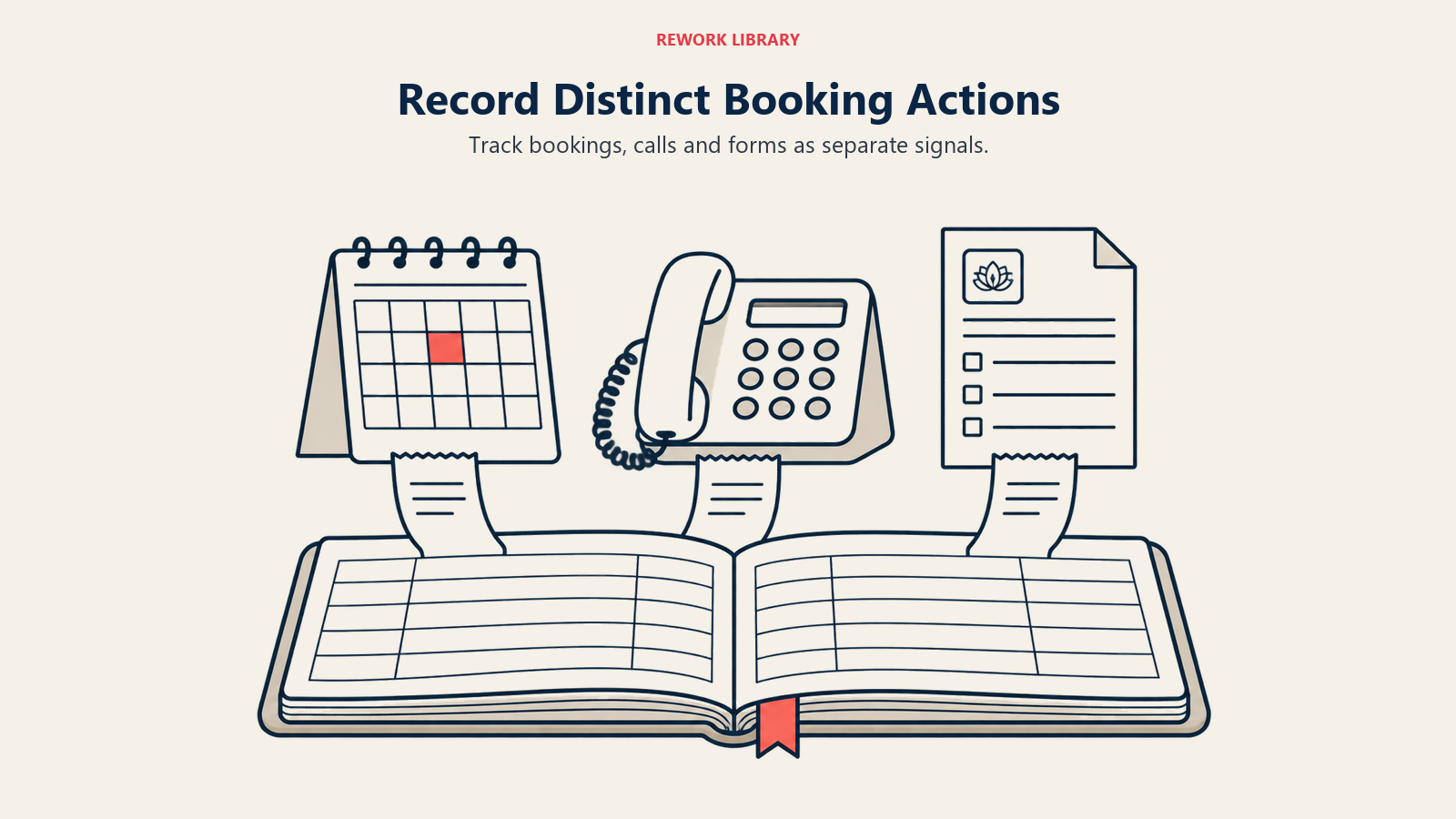 Record Distinct Booking Actions: Track bookings, calls and forms as separate signals.