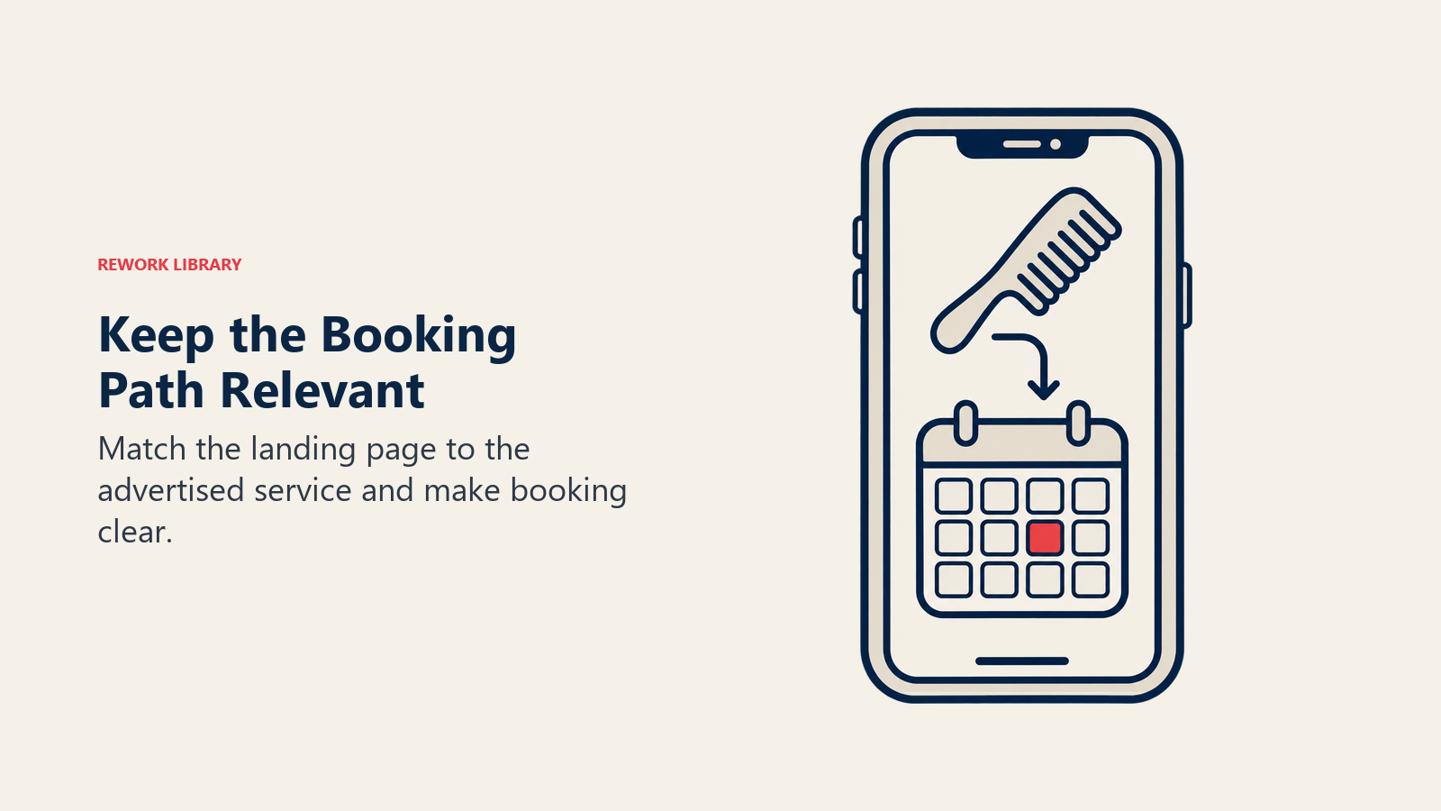Keep the Booking Path Relevant: Match the landing page to the advertised service and make booking clear.