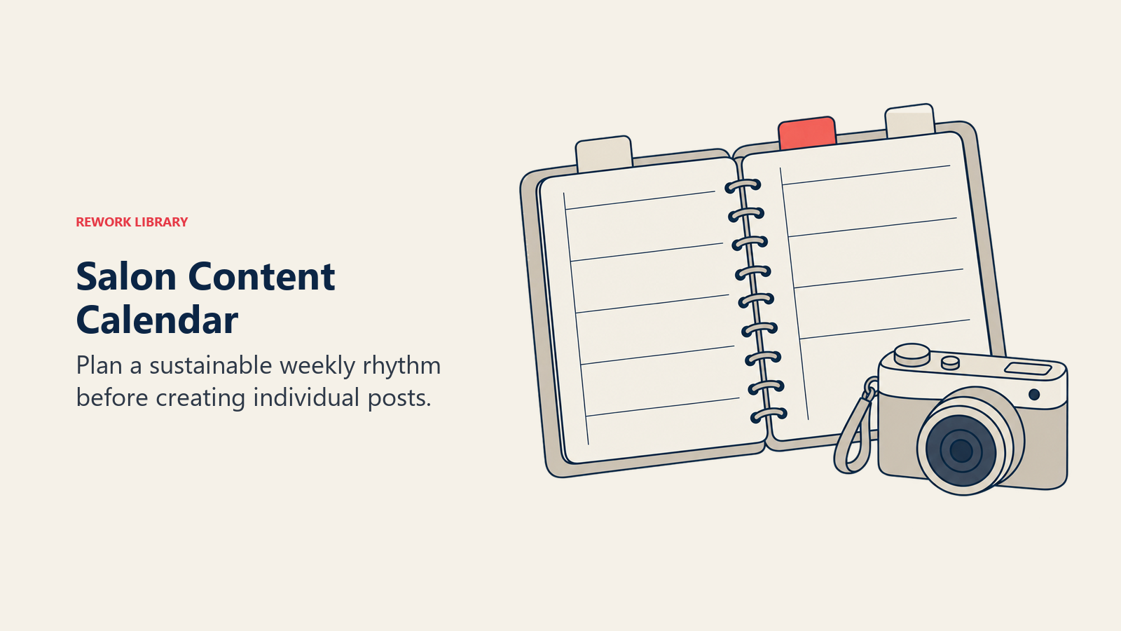 Salon Content Calendar: Plan a sustainable weekly rhythm before creating individual posts.