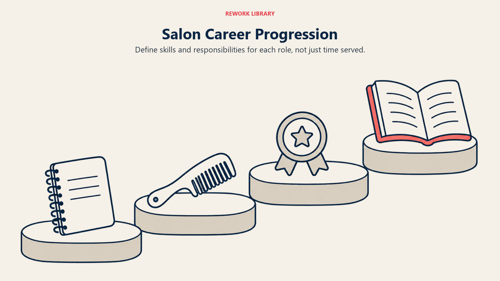 Salon Career Progression: Define skills and responsibilities for each role, not just time served.