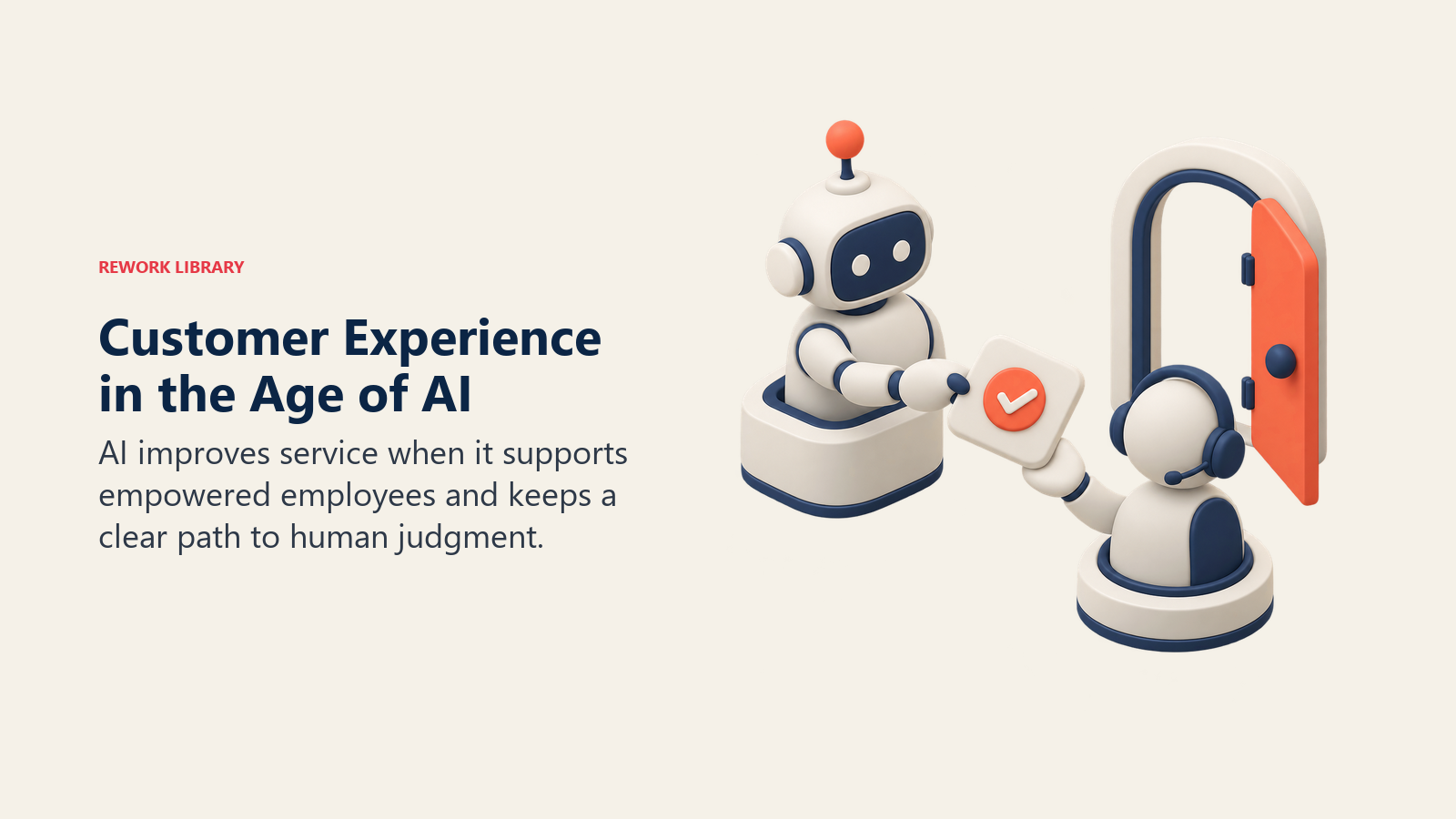 AI-assisted customer experience with empowered employees and a clear human escalation path