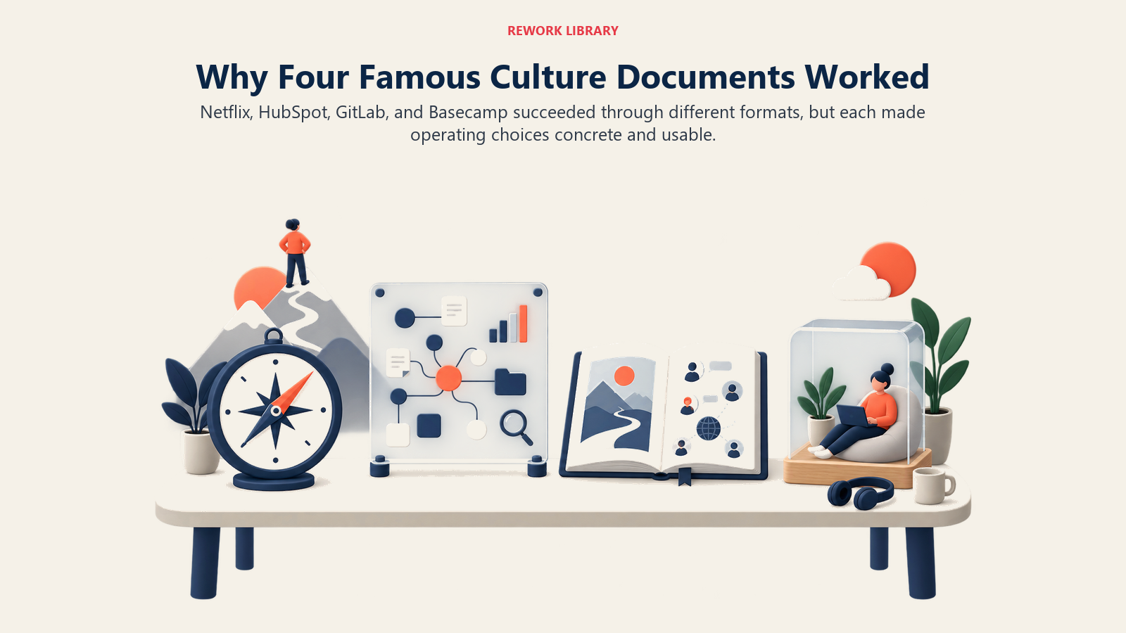 Four influential culture documents shown through the operating choice that made each one work