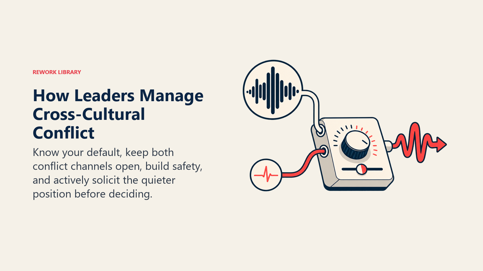 Leader managing cross-cultural conflict by balancing open debate and quieter private signals