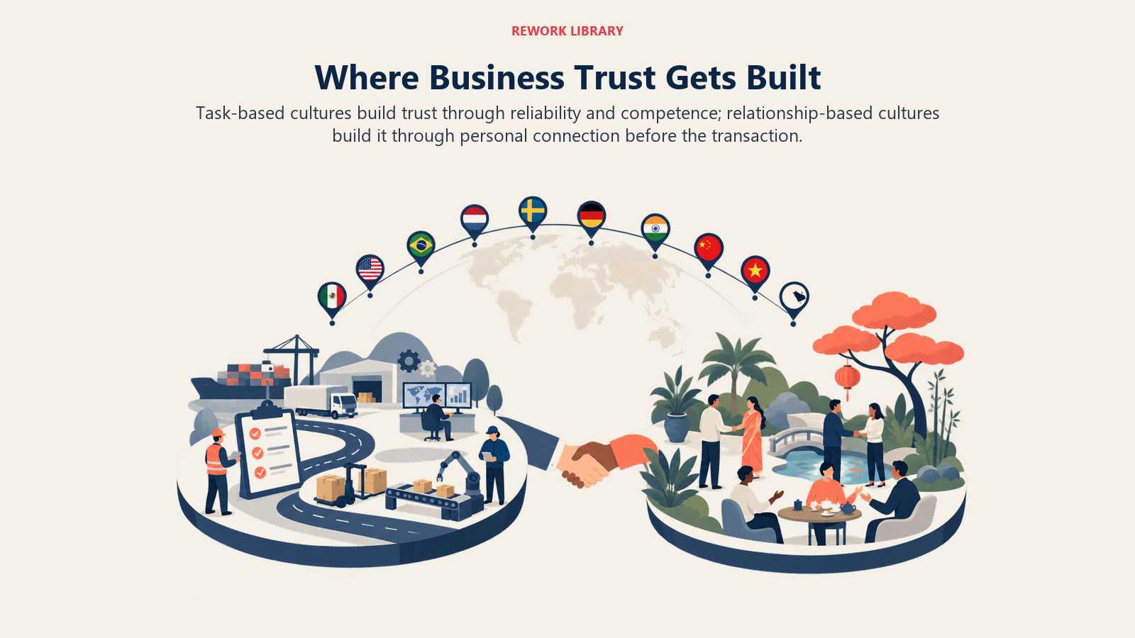 Country comparison of task-based and relationship-based trust-building cultures