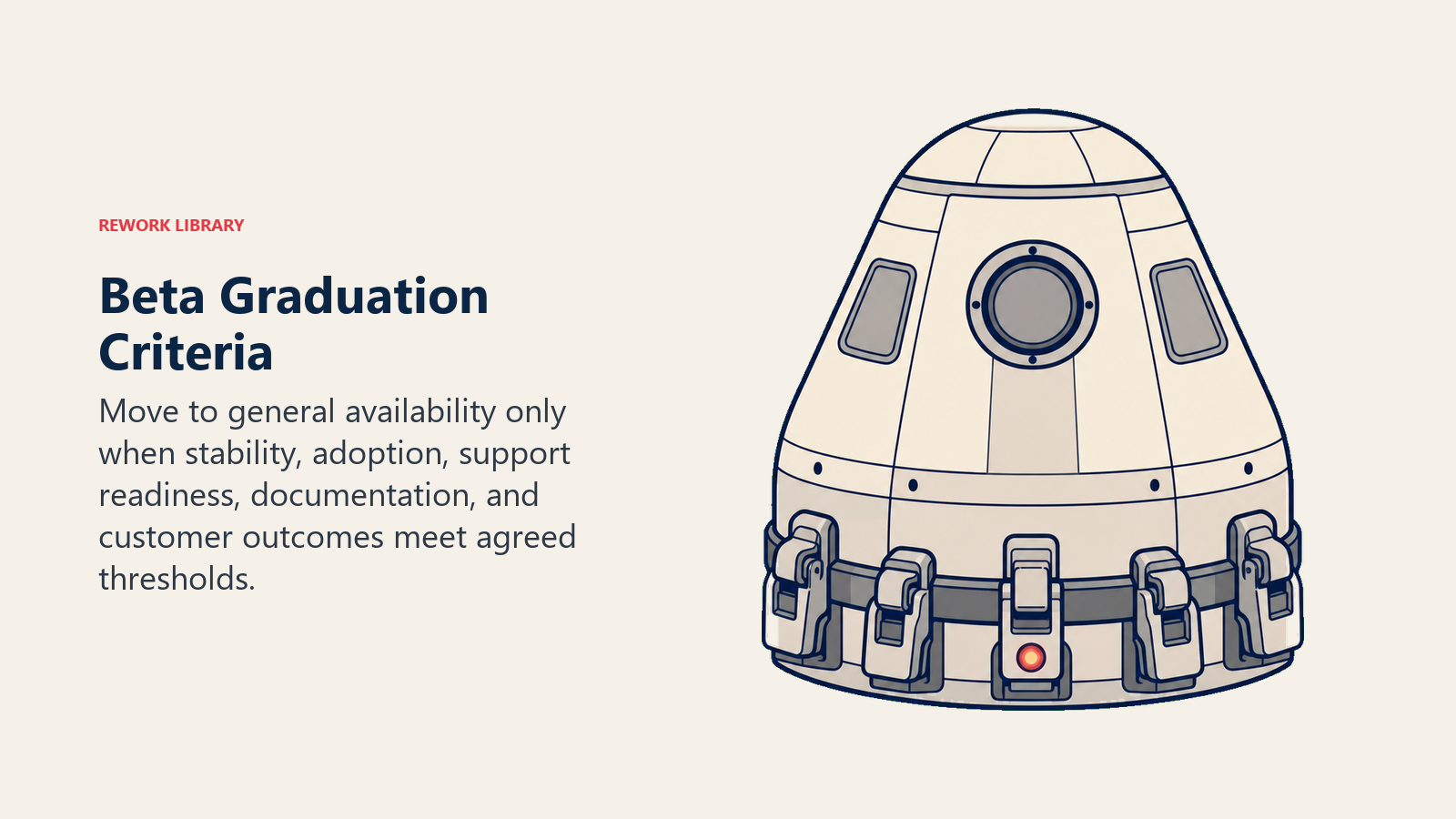 Beta Graduation Criteria: launch gate with five readiness locks