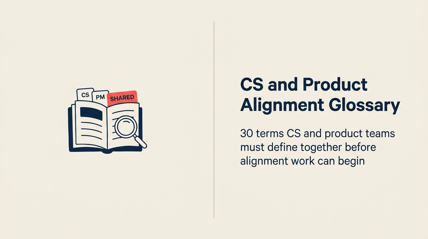 CS and Product alignment glossary: canonical term definitions for cross-functional teams