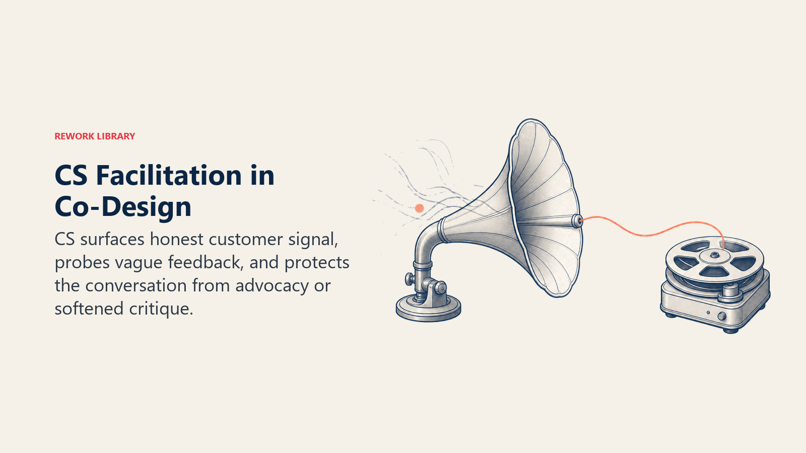 CS Facilitation in Co-Design illustrated by signal horn and recorder
