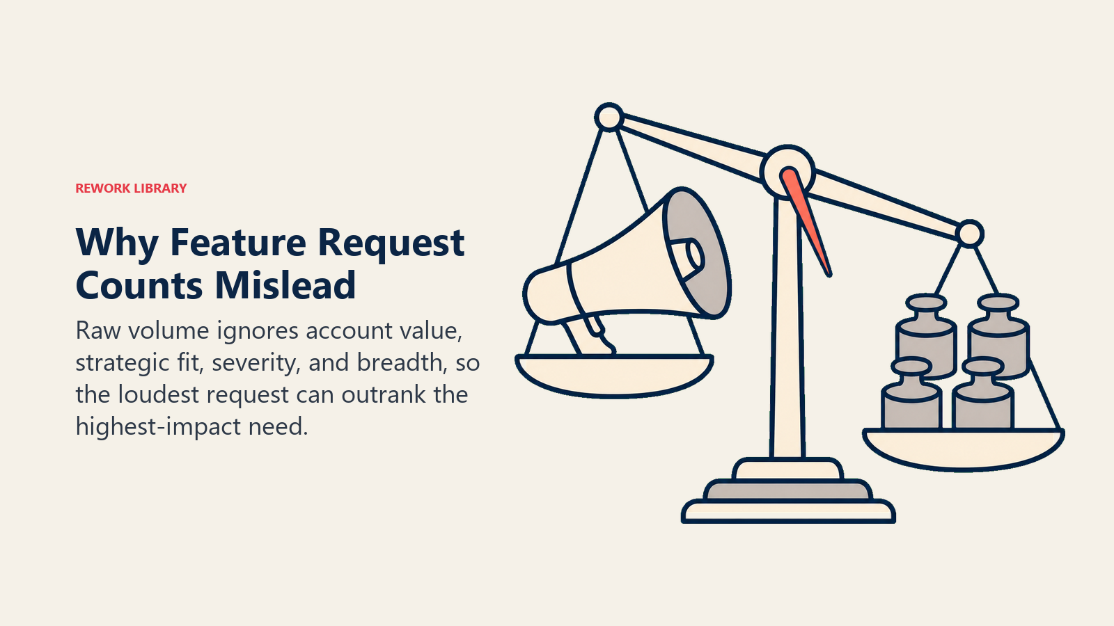 Why Feature Request Counts Mislead: biased balance with loud token and weighted evidence