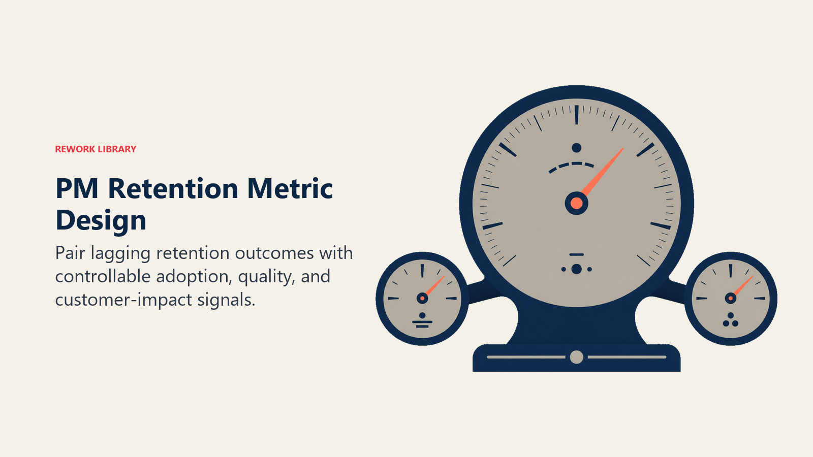 PM Retention Metric Design illustrated with lag-aware metric instrument