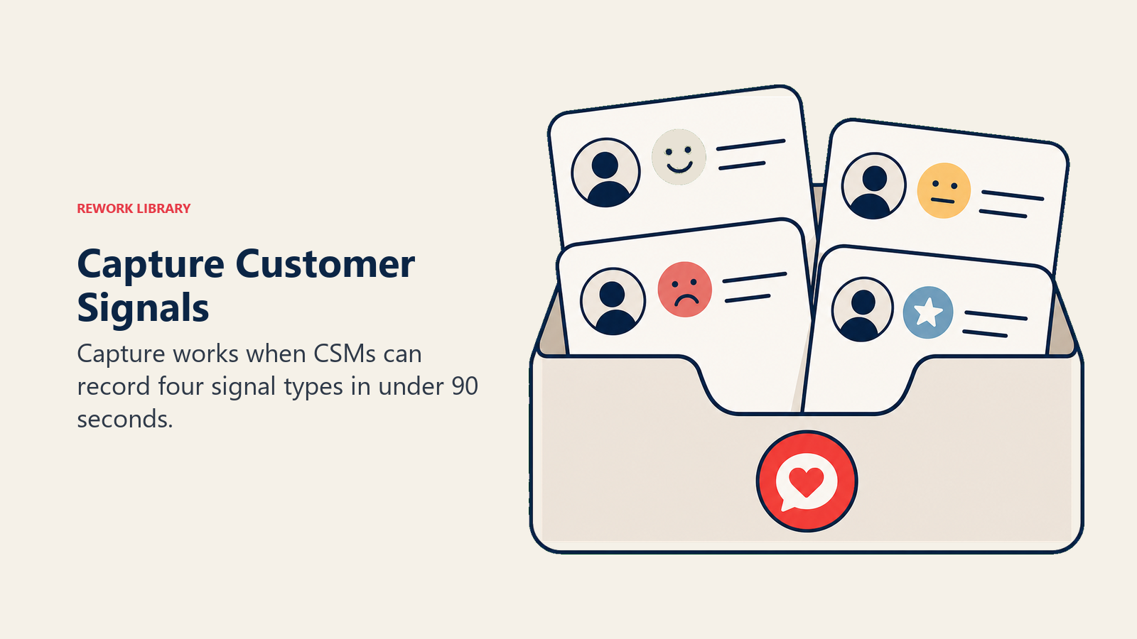 Capture Customer Signals: open signal inbox with four distinct tokens