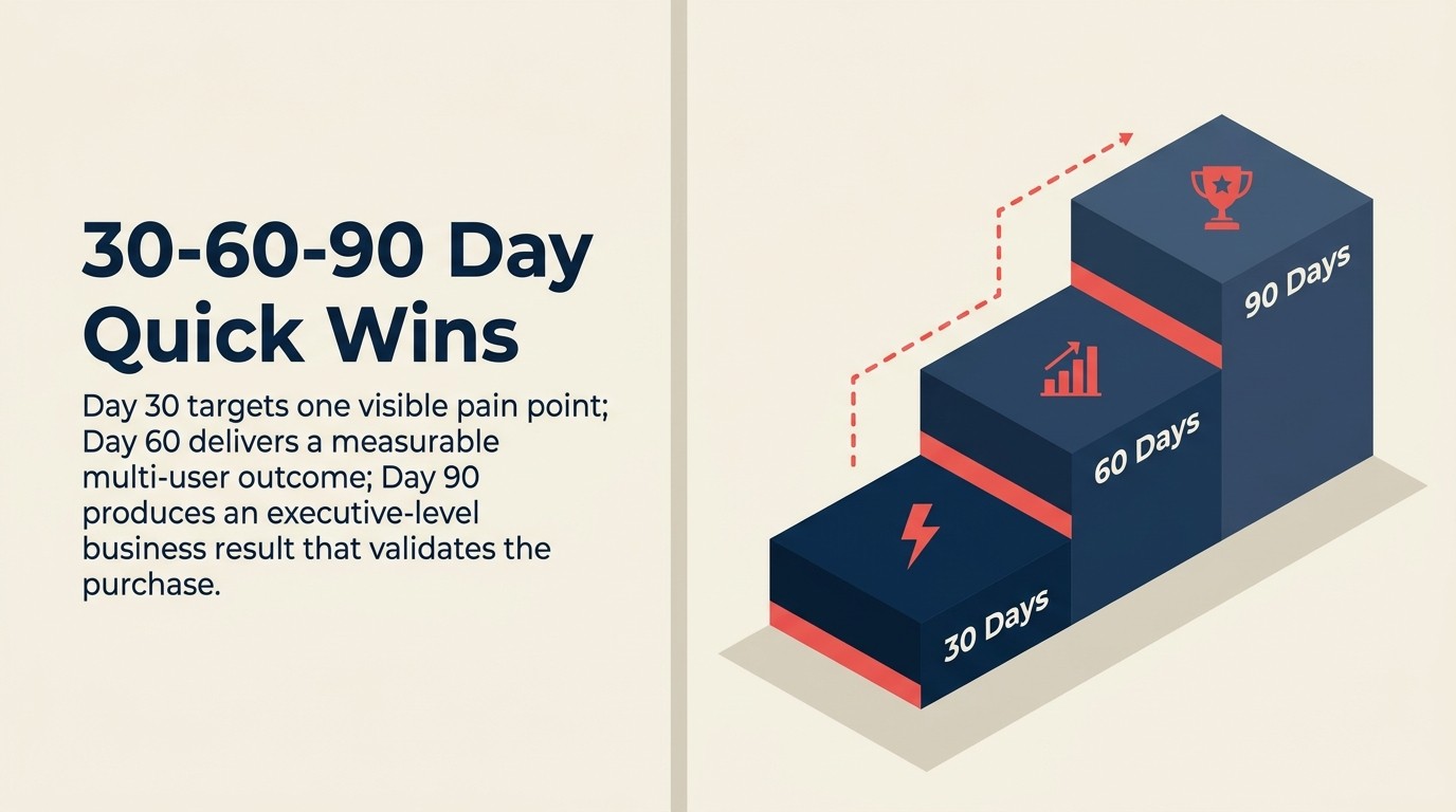 30-60-90 day quick wins framework for customer onboarding