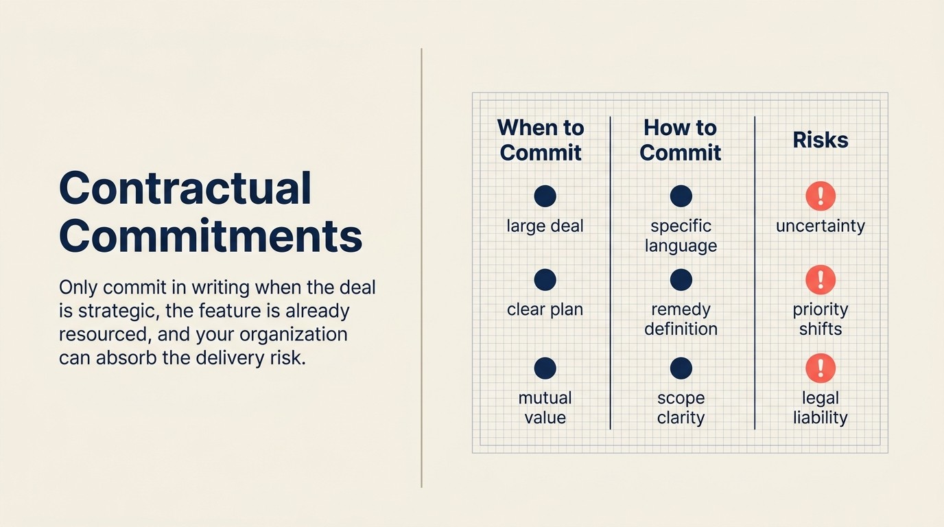 When and how to make contractual feature commitments: criteria, structure, and risks