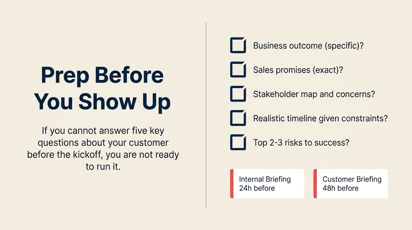 Pre-Kickoff Preparation Checklist