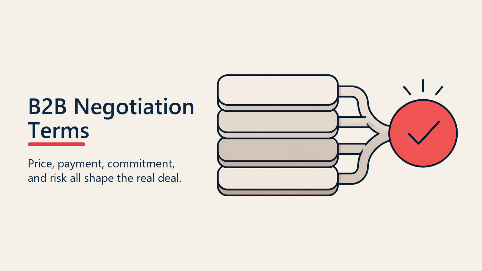 B2B Negotiation Terms shown as deal dimensions for negotiation fundamentals