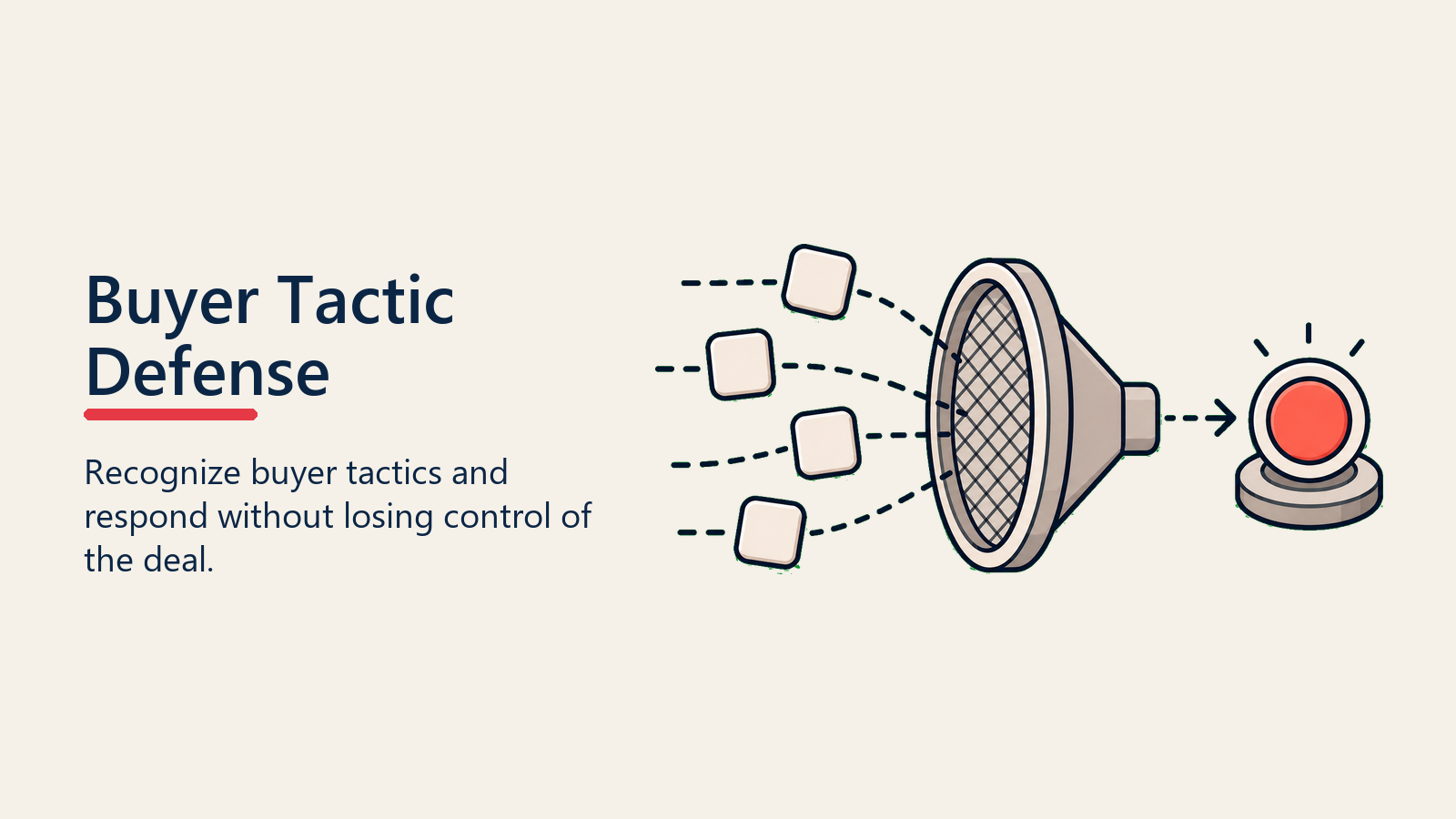 Buyer Tactic Defense shown as defense filter for negotiation tactics