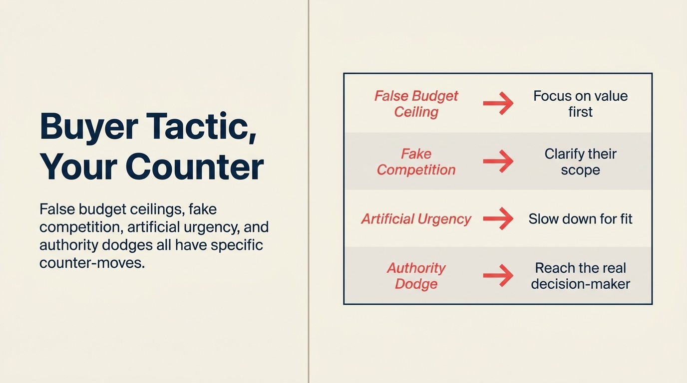Five buyer tactics and their counter-moves