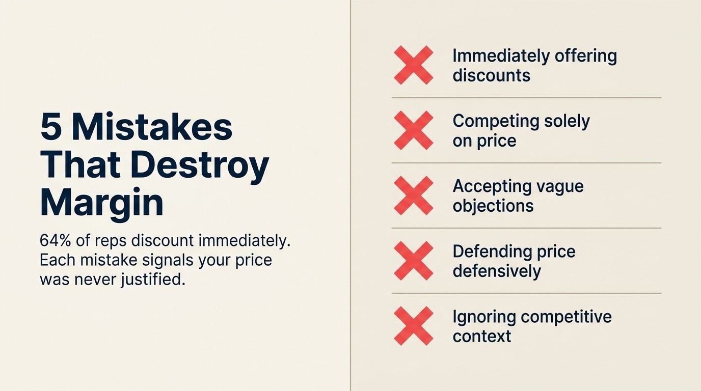 Five price objection mistakes that destroy margins and value perception