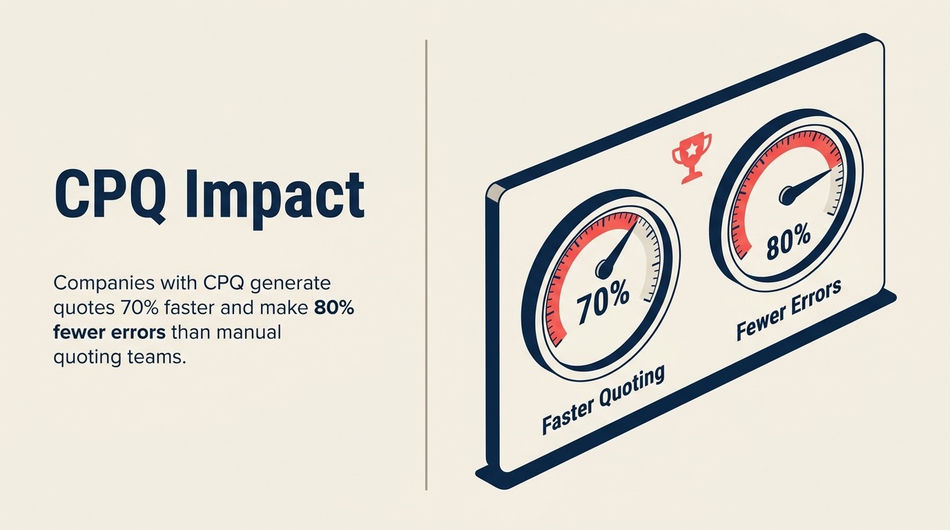 CPQ software reduces quote errors by 80 percent and cuts generation time by 70 percent